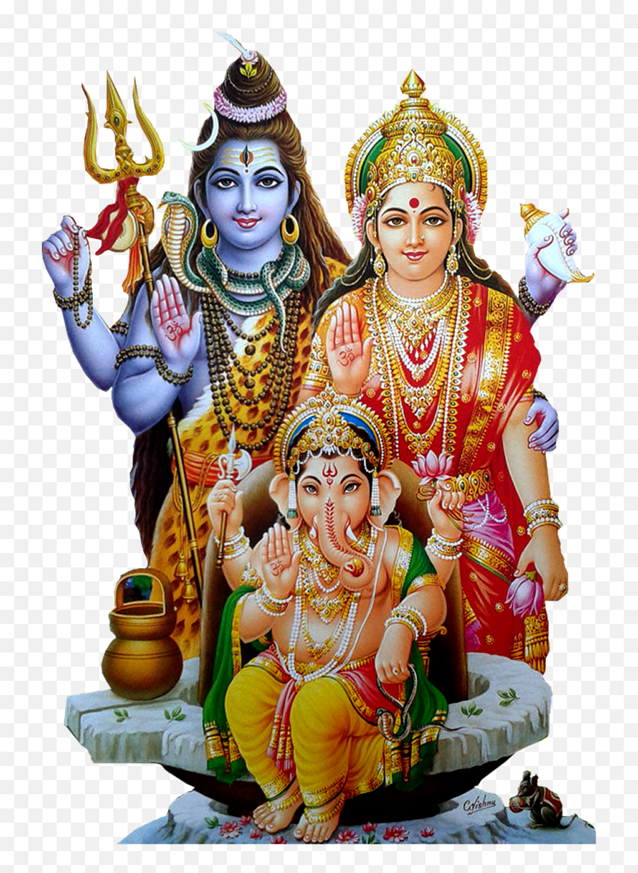 Lor Shiva Parvathi Ganesh Png Image - Lord Shiva Images Good Morning  Telugu,Ganesh Png - free transparent png images 