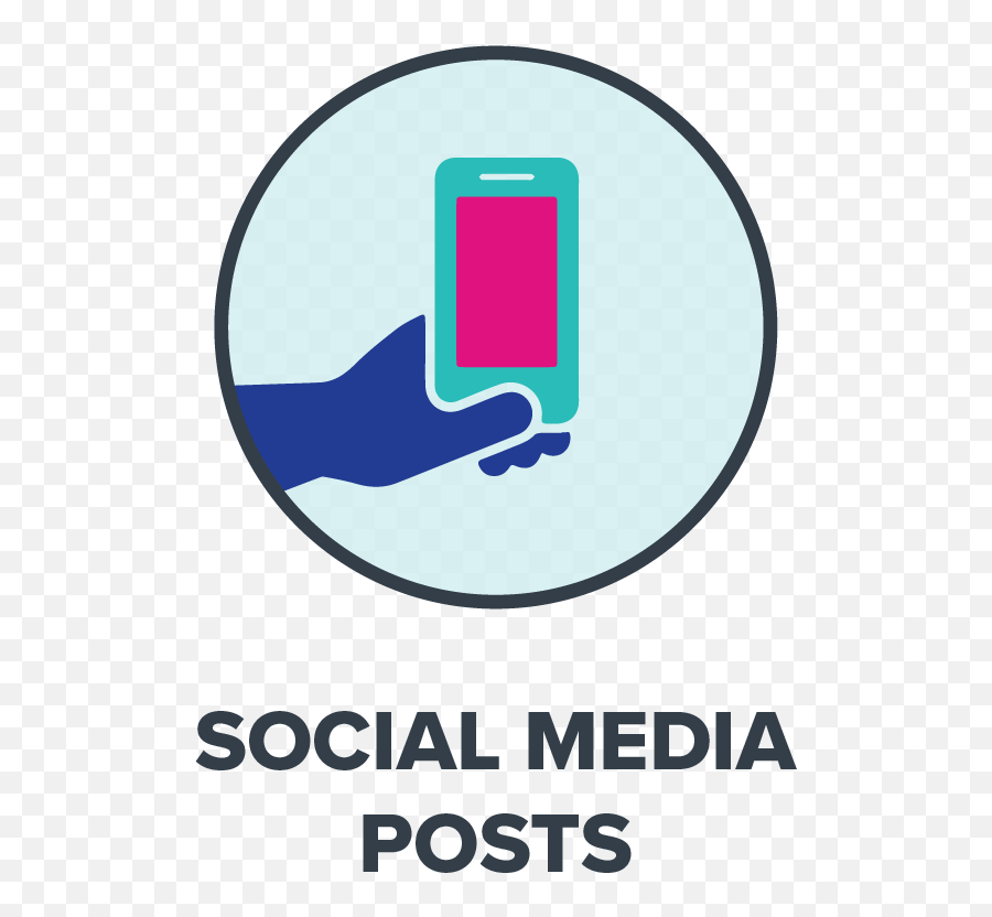 Social Media Posts Dark Blue Hand Holding A Smartphone With - Mobile Phone Png,Hands Holding Icon