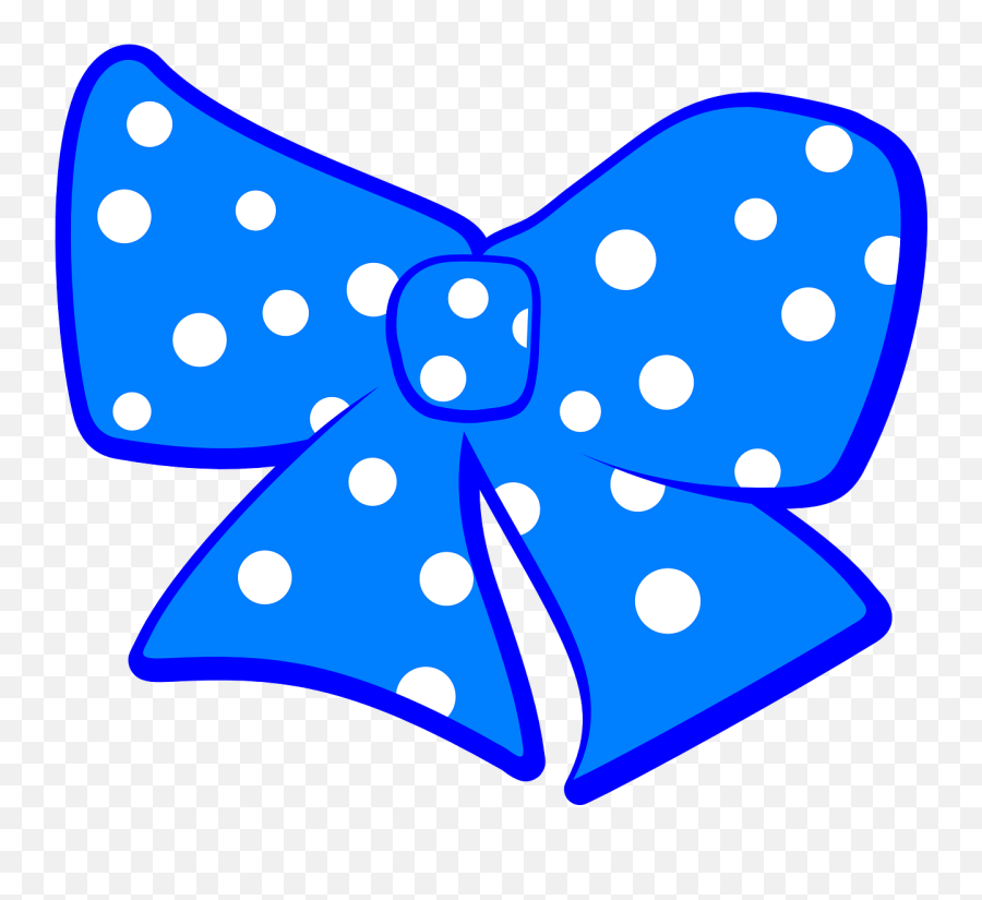 Bow Polka Dots - Free Vector Graphic On Pixabay Blue Bow With White Polka Dots Png,White Bow Png