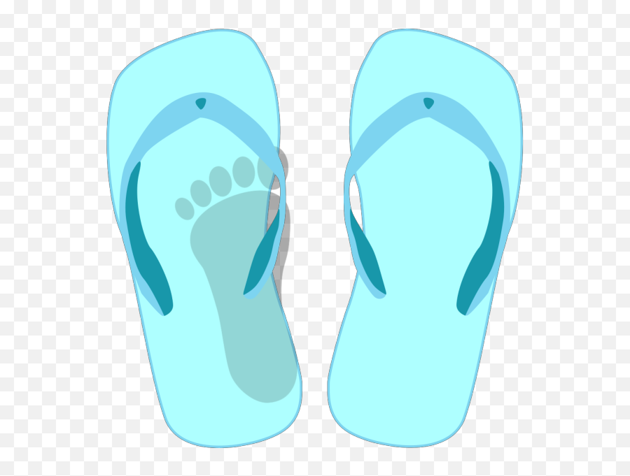 Thong Light Blue With Footprint Png Svg Clip Art For Web - Gambar Kerajinan Sandal Animasi,Thong Icon