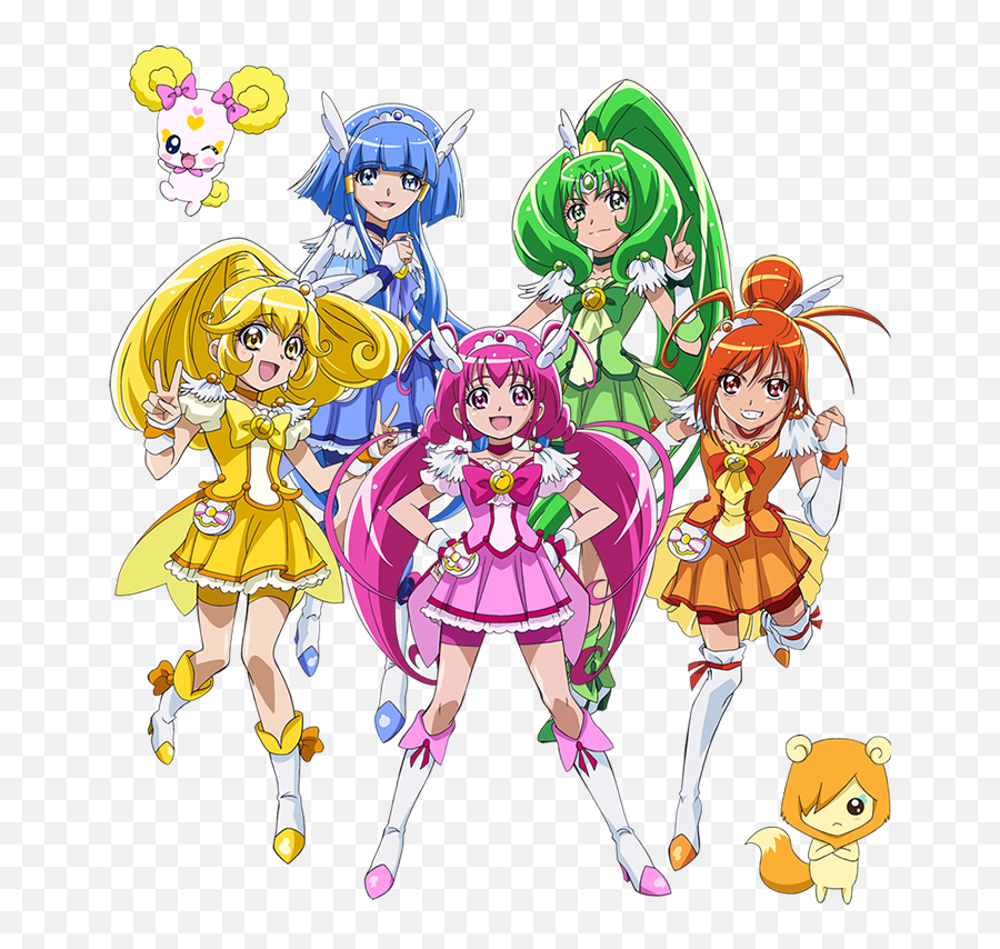 Glitter Force Main Characters Png Image Anime Smile