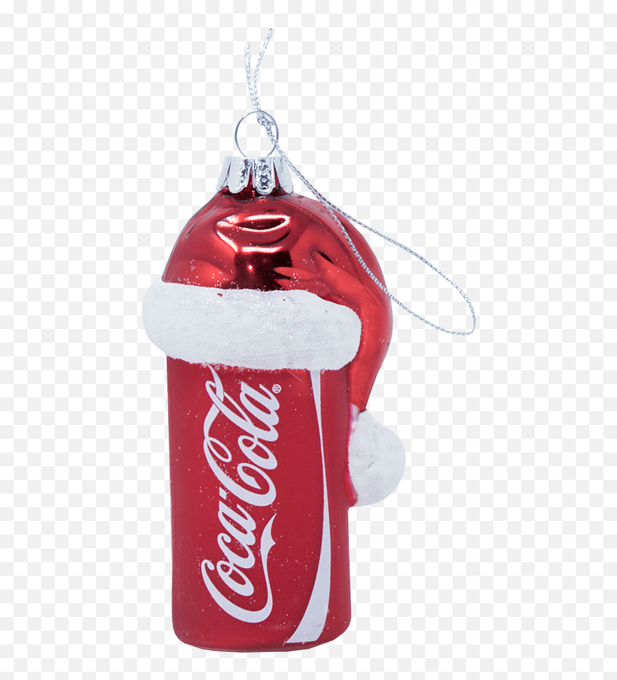 Coca - Cola Can With Santa Hat Glass Ornament Collectibles Coke Store Coca Cola 12 Oz Can Png,Santa Hats Transparent