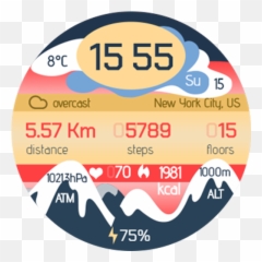Mountains Watch Face - Language png
