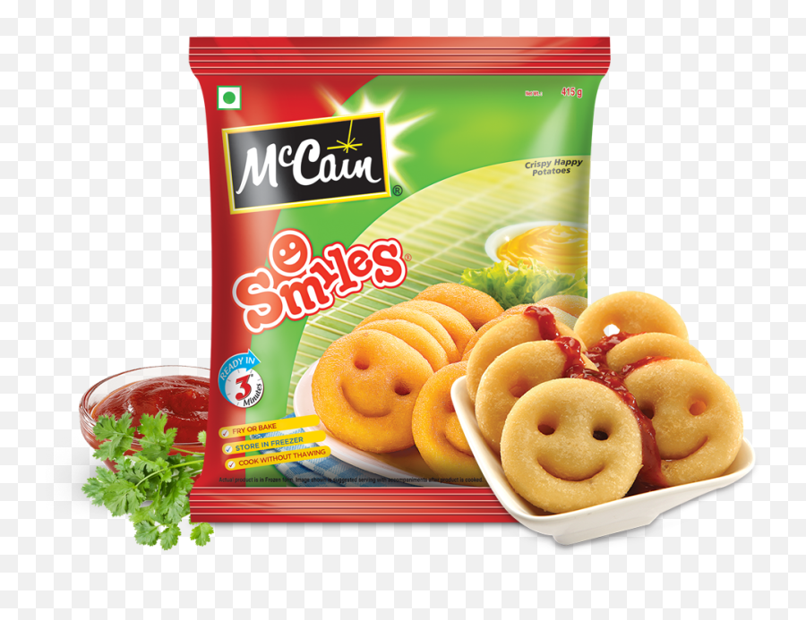 Scrumptious Ready To Fry Potato Smilies Mccain India - Mccain Smiles Kg Png,Smiles Png
