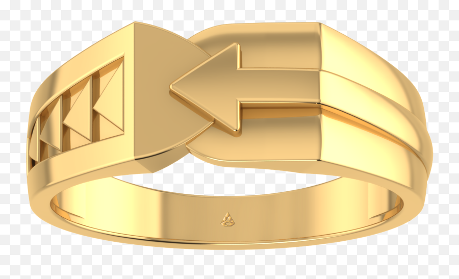 Stylish Arrow Design Gold Ring For Men - Alapatt Diamonds Bangle Png,Gold Arrow Png