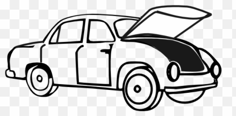 Car With Open Hood Clip Art - Vector Clip Art Car Hood Open Clipart Png,Hood Png