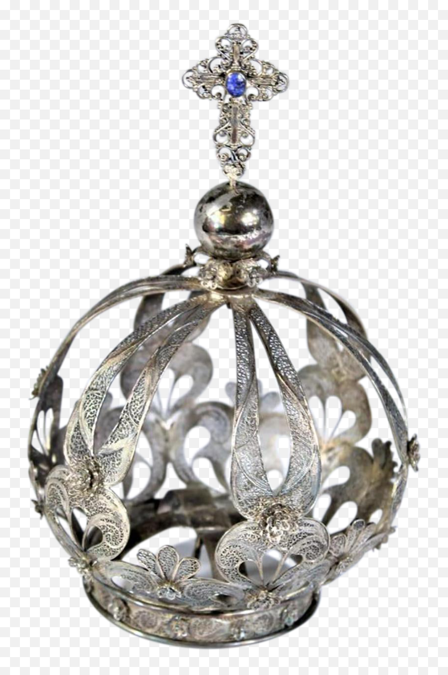 Portuguese Silver Crown 18th Century - Crystal Png,Silver Crown Png