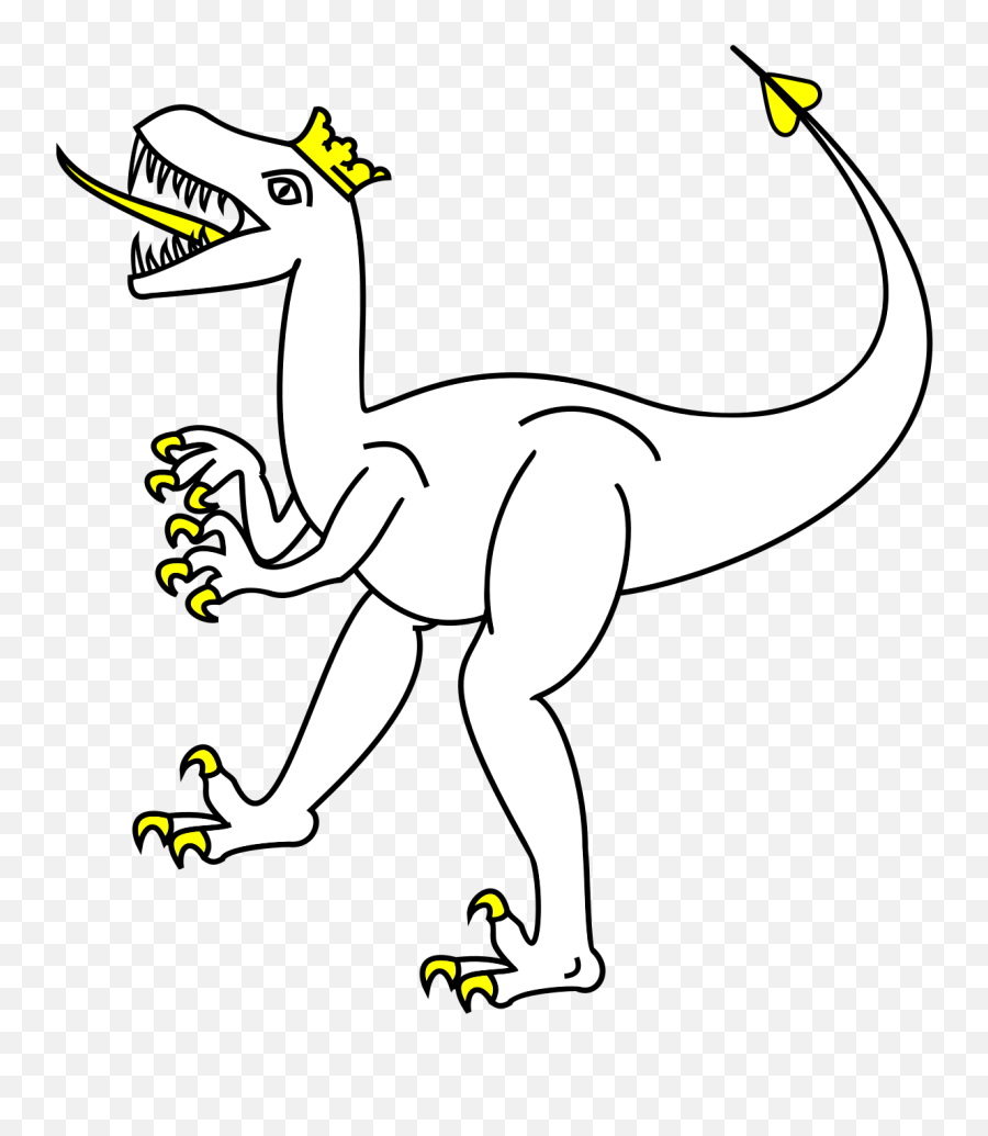 Fileheraldry Velociraptor Crownedsvg - Wikimedia Commons Cartoon Png,Velociraptor Png