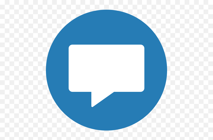 Blue Chat Chatting Circle Comment - Message Logo Png,Comment Icon Png