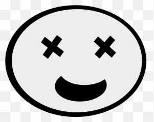 Weird Face Clipart 71 87kb - Gambar Emoticon Hitam Putih png