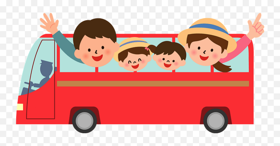 Family Bus Travel Clipart Free Download Transparent Png - Family In Bus Clipart,Travel Clipart Png