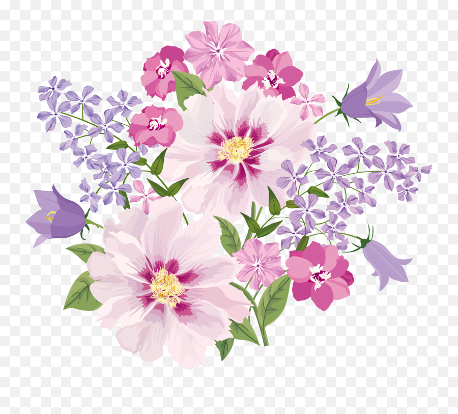 Library Of Flower Blooming Clipart - Flower Vector Png Pink And Purple,Azalea Png