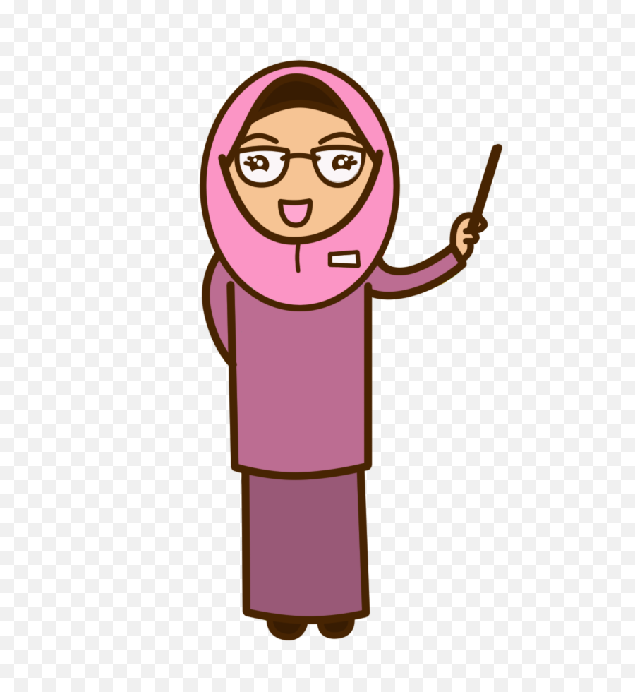 Muslimah Cartoon - Muslim Teacher Png,Teacher Clipart Transparent Background