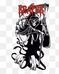 Death Tattoo - Drawing Female Grim Reaper Png,Death Png