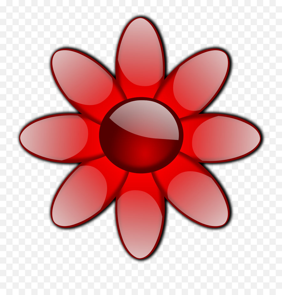 Flower Red Glass - Flowers Clip Art Png,Red Glow Png