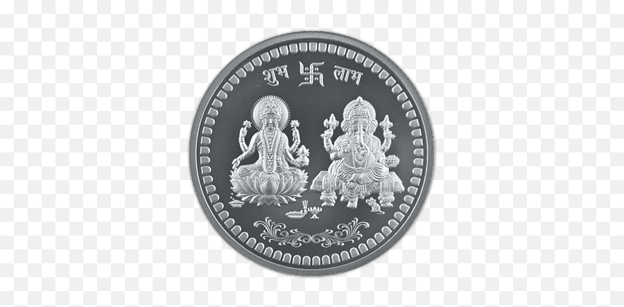 20 Gram Silver Round Mmtc - Pamp Goddess Lakshmi U0026 Lord Ganesh In Presentation Box Griffith Observatory Png,Silver Circle Png