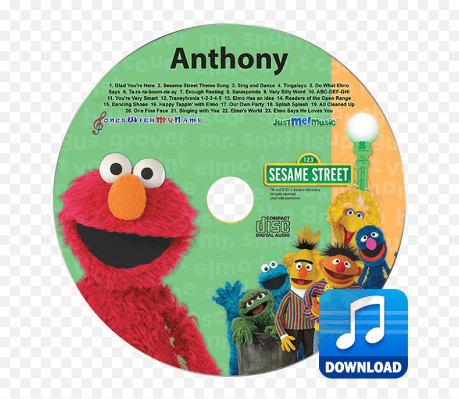 Sesame Street Elmo And Friends Personalized Childrenu0027s Music Mp3 - Sesame Street Elmo And Friends Personalized Cd Png,Sesame Street Png