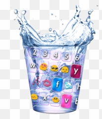 App Insights Water Glass Keyboard And Emoji Apptopia - Splash Png