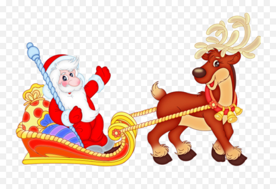 Santa Sleigh Clipart Png - Christmas Clipart Sleigh Transparent Background,Santa Sleigh Transparent Background