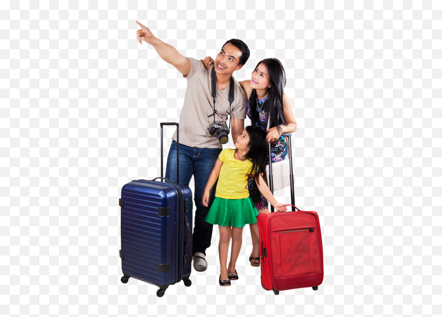 Семья с чемоданами