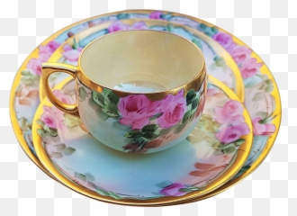 Download Antique Bavarian Early 1900u0027s Hand Painted - Cup Png,Teacup Png