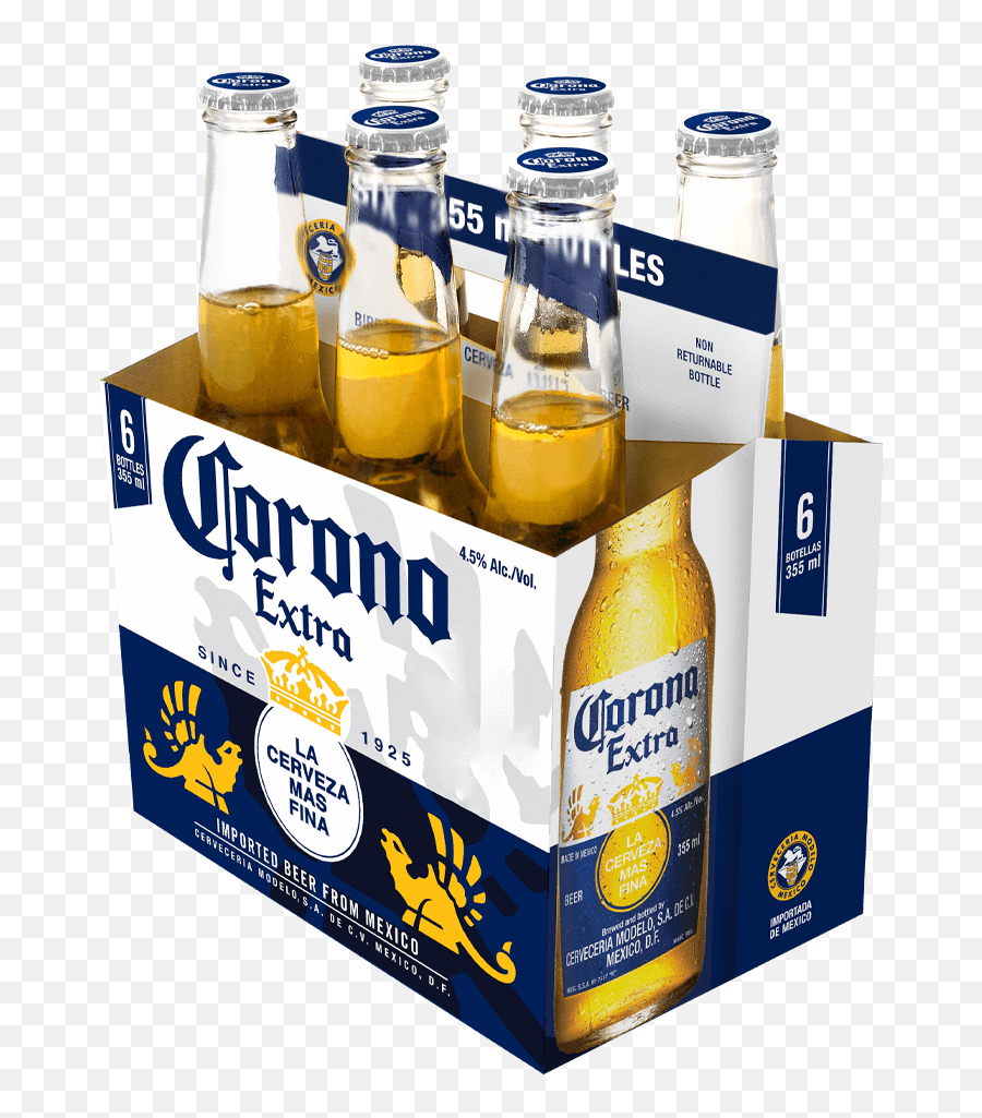 Corona Extra Beer 355ml 6 Pack - Cerveza Corona 330 Ml Png,Modelo Beer Png