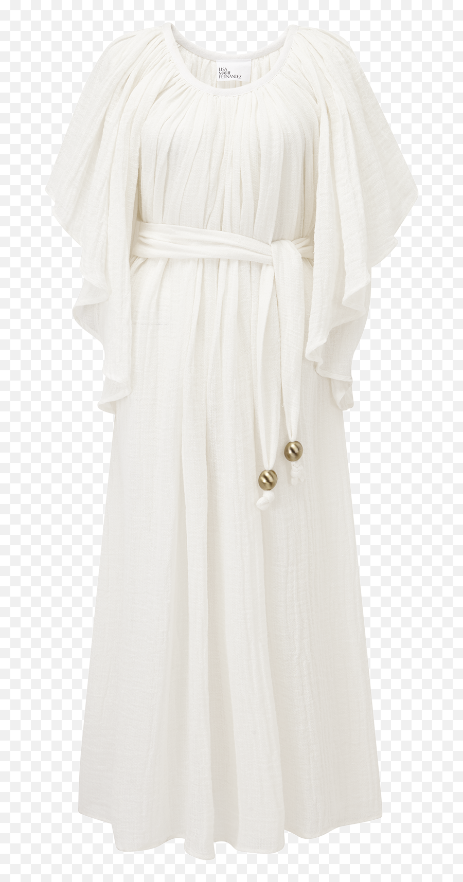 Angel Sleeve White Gauze Dress - White Angel Dress Png,White Dress Png