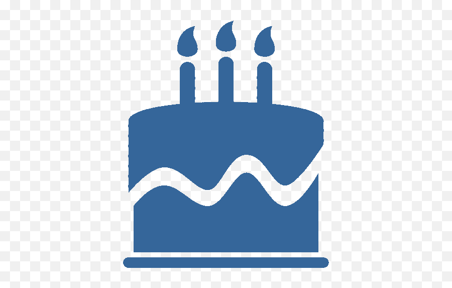 Birthday Icon Png Blue Full Size Download Seekpng - Black Birthday Cake Icon,Birthday Icon Png