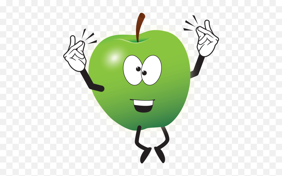 Expand To Explore - Cartoon Green Apple Png Full Size Png Happy,Cartoon Apple Png