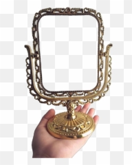 Gold Mirror Antique Overlay Edit Tumblr - Mirror Pink Vintage Aesthetic png