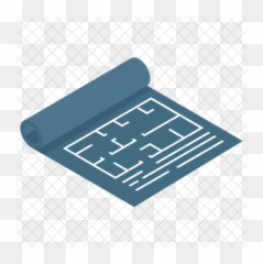 Construction Blueprint Paper Icon - Tennis Isometric png