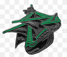 Black Sale Pirate Ship Lapel Pin Green - Automotive Decal Png,Pirate Ship Logo