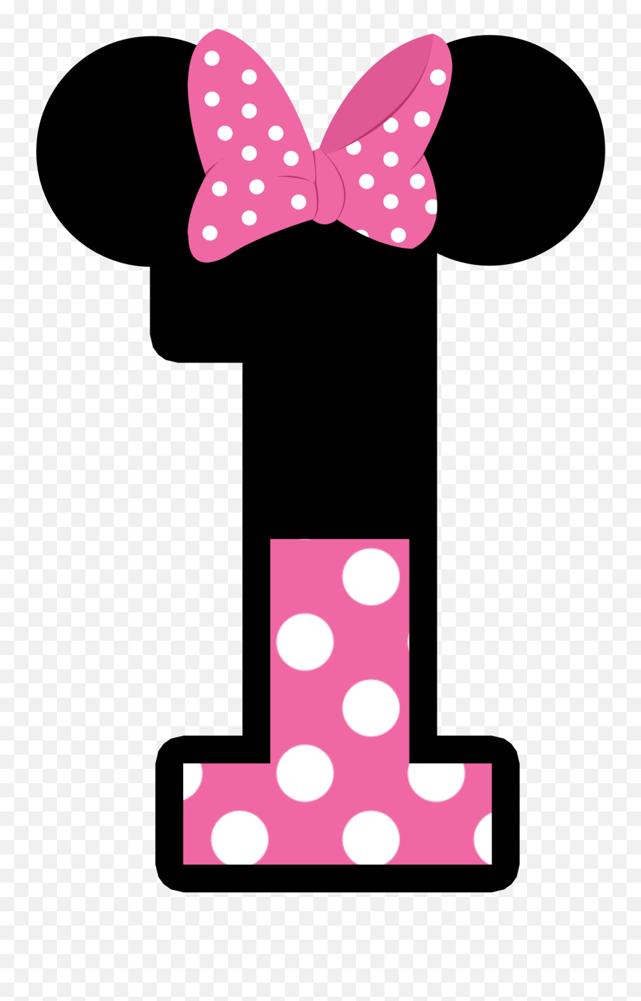 23 Minnie Mouse Clipart Number One Free Clip Art Stock - Minnie Mouse Number 1 Png,Number One Png