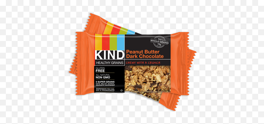 Kind Healthy Grains Bar Peanut Butter Dark Chocolate Box5 - Kind Bar Blueberry Vanilla Png,Grains Png