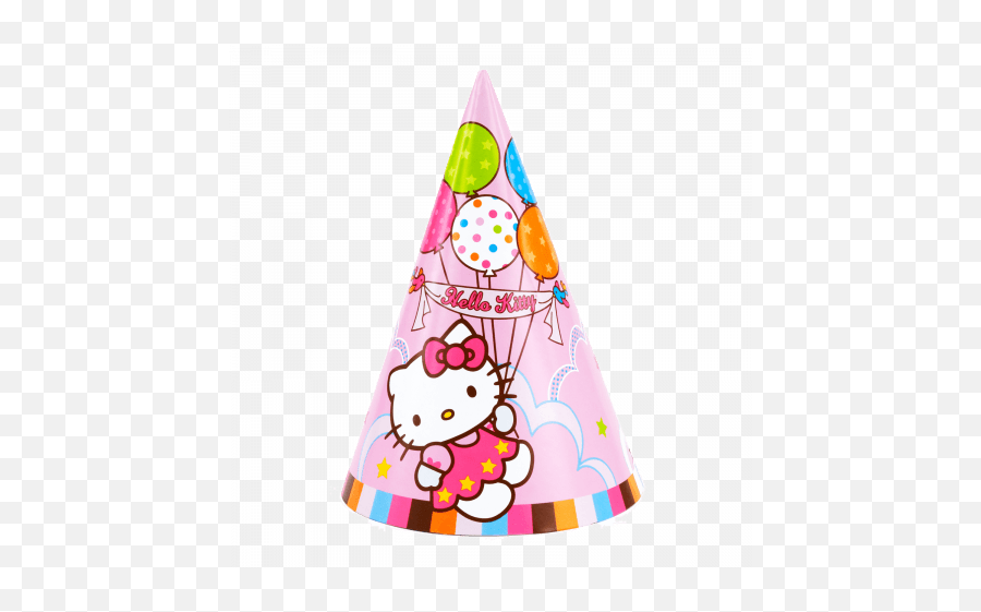 Colorful Birthday Party Hat - Transparent Png Image Hello Kitty Birthday Hat,Birthday Hat Transparent Png