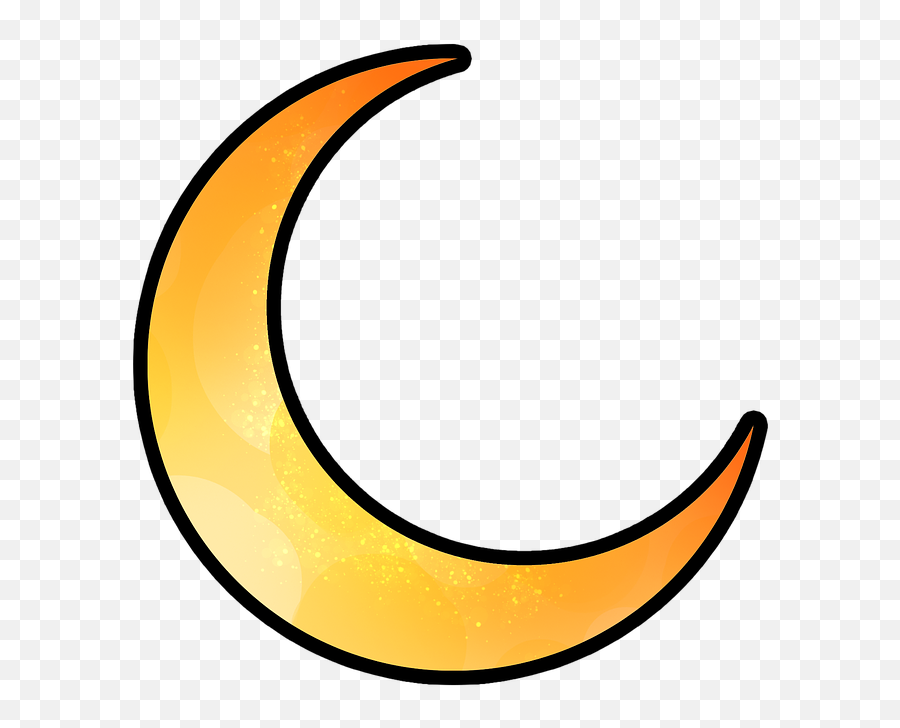 Orange Crescent Png Moon Transparent