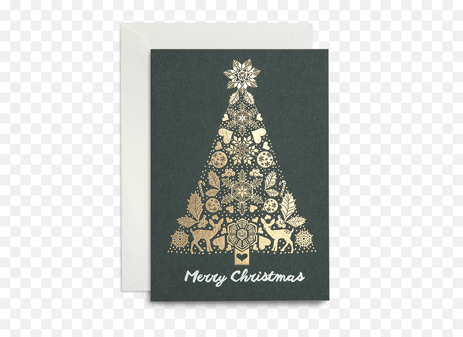 Greeting Card Merry Christmas Gold Tree - Sparkly Png,Merry Christmas Gold Png