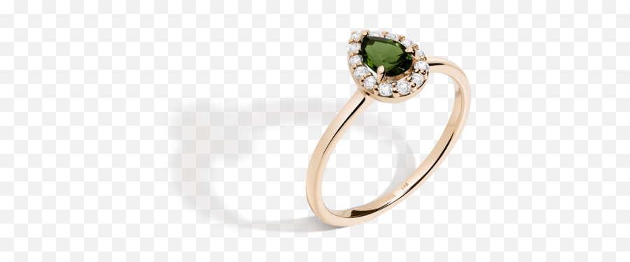 Vintage Pear Cut Ring Green Tourmaline In Gold - Solid Png,Gucci Icon Rings
