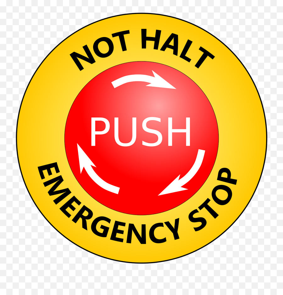 Emergency Stop Pushbutton Button - Emergency Stop Button Transparent Png,Emergency Button Icon