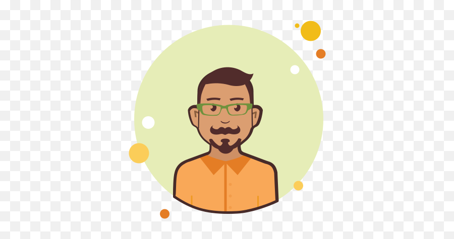 Man In Orange Shirt Icon Circle Bubbles Style - Vector User Avatar Png,Orange Person Icon