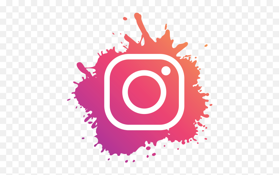 Instagram Logo Modern Paint Splash Social Media Png - Instagram Logo Download Black Background,Ig Icon Transparent