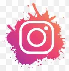 Instagram Logo Modern Paint Splash Social Media Png - Download Black Background