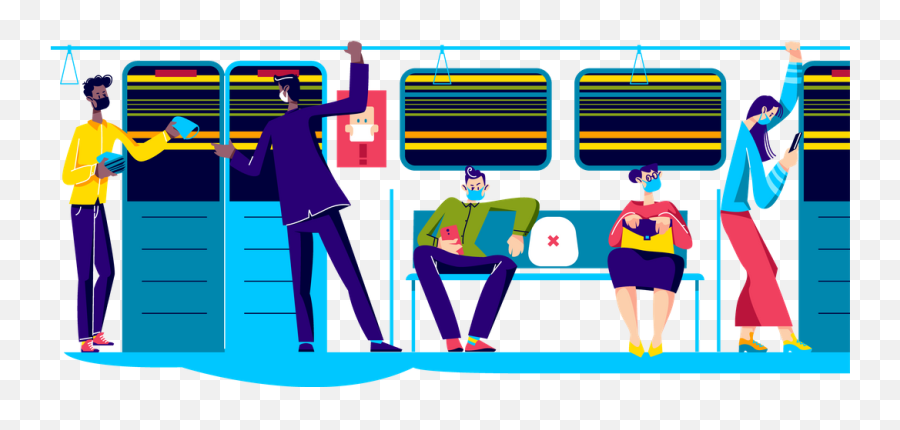 Social Distancing In Metro Illustrations Images U0026 Vectors - For Adult Png,Subway Icon Vector