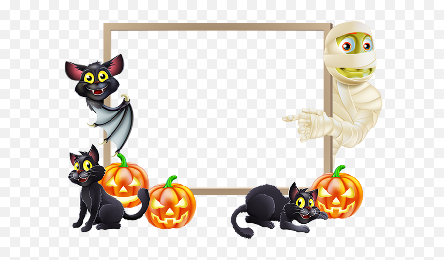 Landscape Halloween Border Clipart - Dracula And Witch Png,Transparent Halloween Border