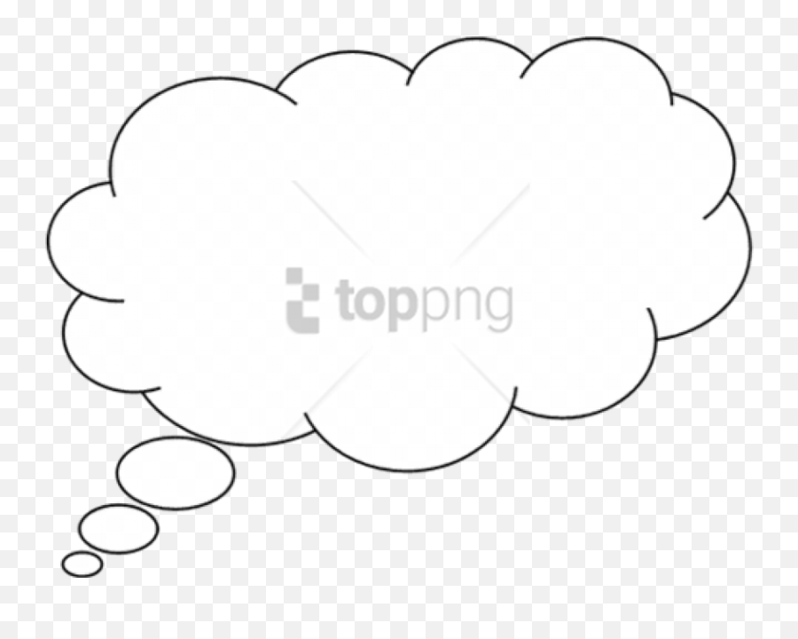 Png Image With Transparent Background - Thought Bubble With Black Background,Text Bubble Png