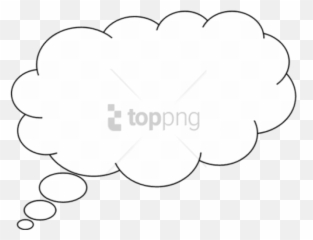 Png Image With Transparent Background - Thought Bubble With Black Background,Text Bubble Png