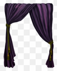Curtains Clipart Home Curtain - Transparent Png Purple
