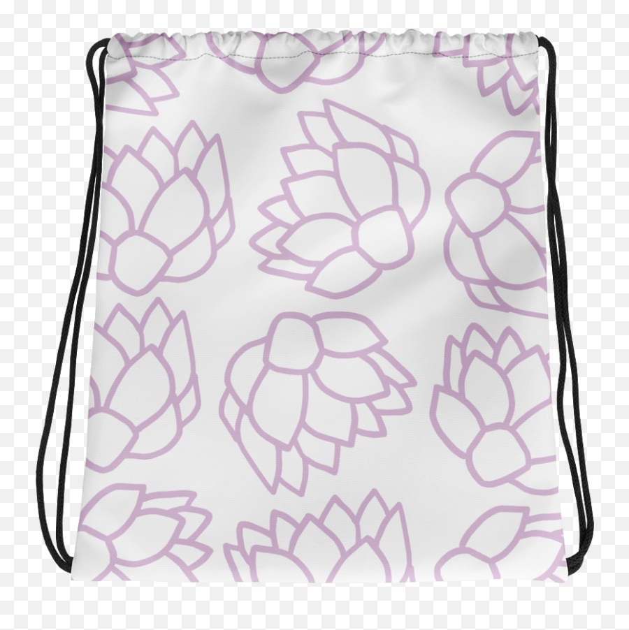 Pink Pastel Flowers Drawstring Bag - Messenger Bag Png,Pastel Flowers Png