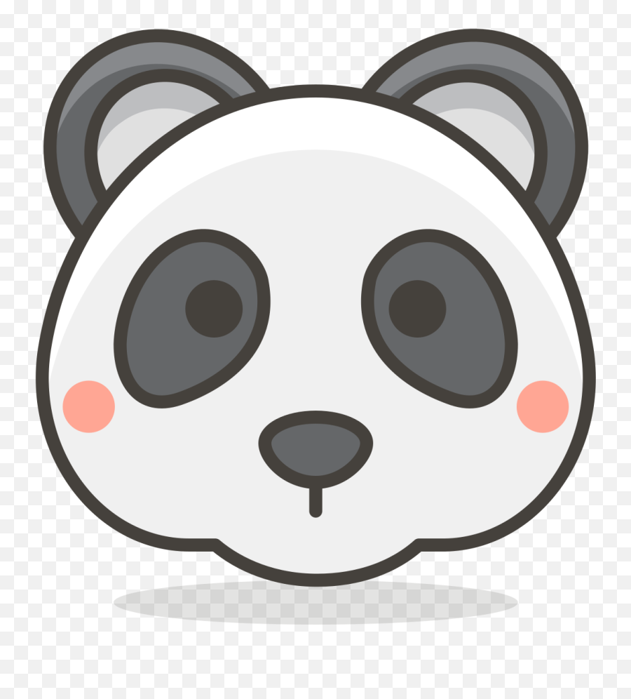 478 - Cartoon Animal Face Symmetry Png,Panda Emoji Png