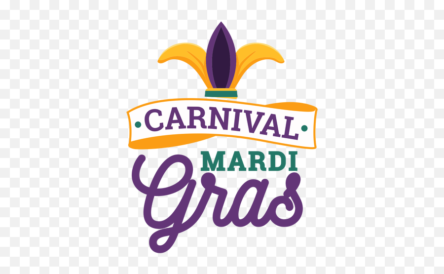 Carnival Mardi Gras Jester Hat Lettering - Transparent Png Illustration,Mardi Gras Beads Png